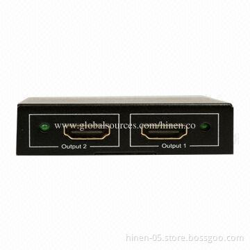 HDMI 1x2 Splitter, Supports Highest Video Resolution of 1,080 Pixels